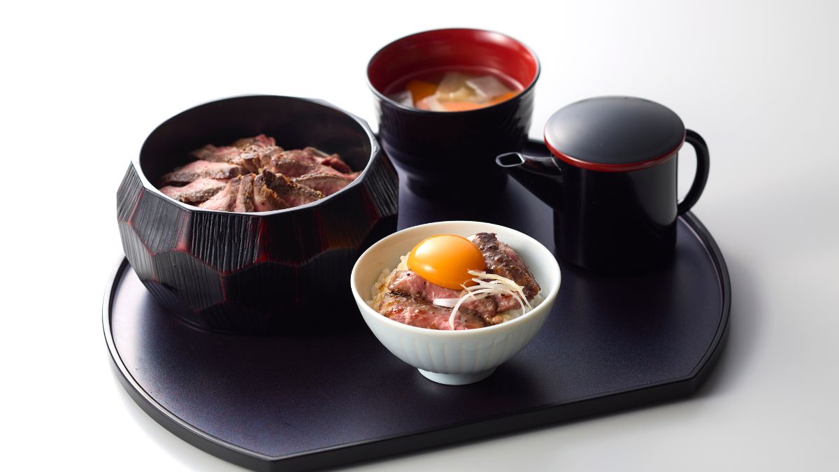 肉まぶし丼食べ方②